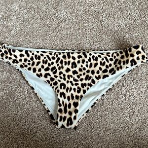 Pink Victoria’s Secret leopard bikini bottom cheeky